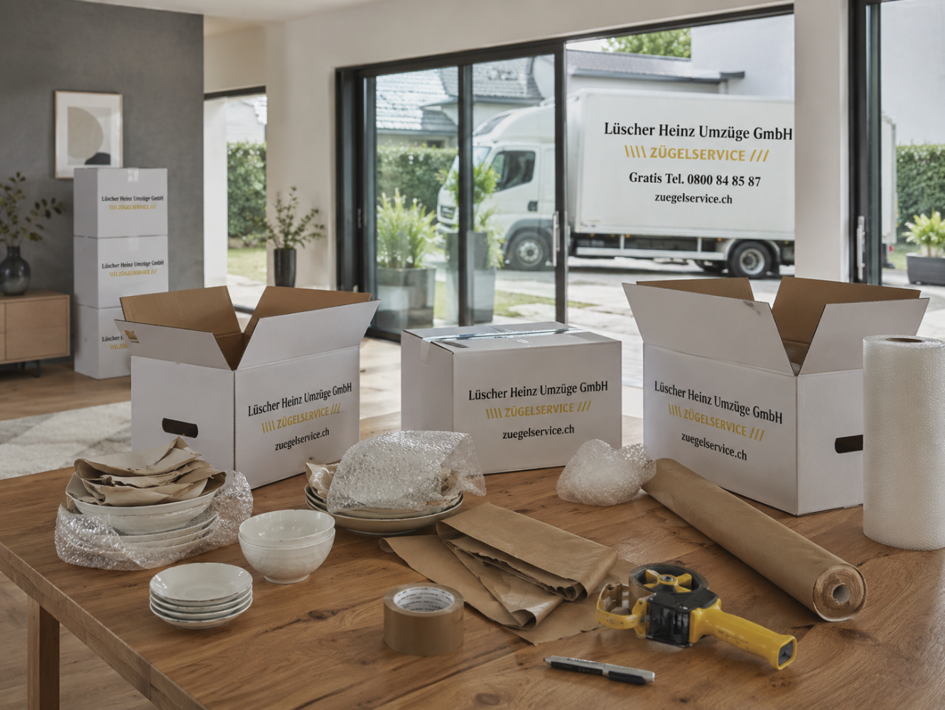 Packservice für Ihren Umzug: sorgfältig einpacken, Umzugsmaterial bereitstellen und auf Wunsch auspacken. Jetzt Unterstützung anfragen.