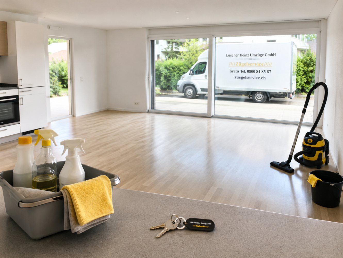 Umzugsreinigung mit Abgabegarantie für Wohnung oder Haus. Gründliche Endreinigung für eine saubere Übergabe ohne unnötigen Stress.